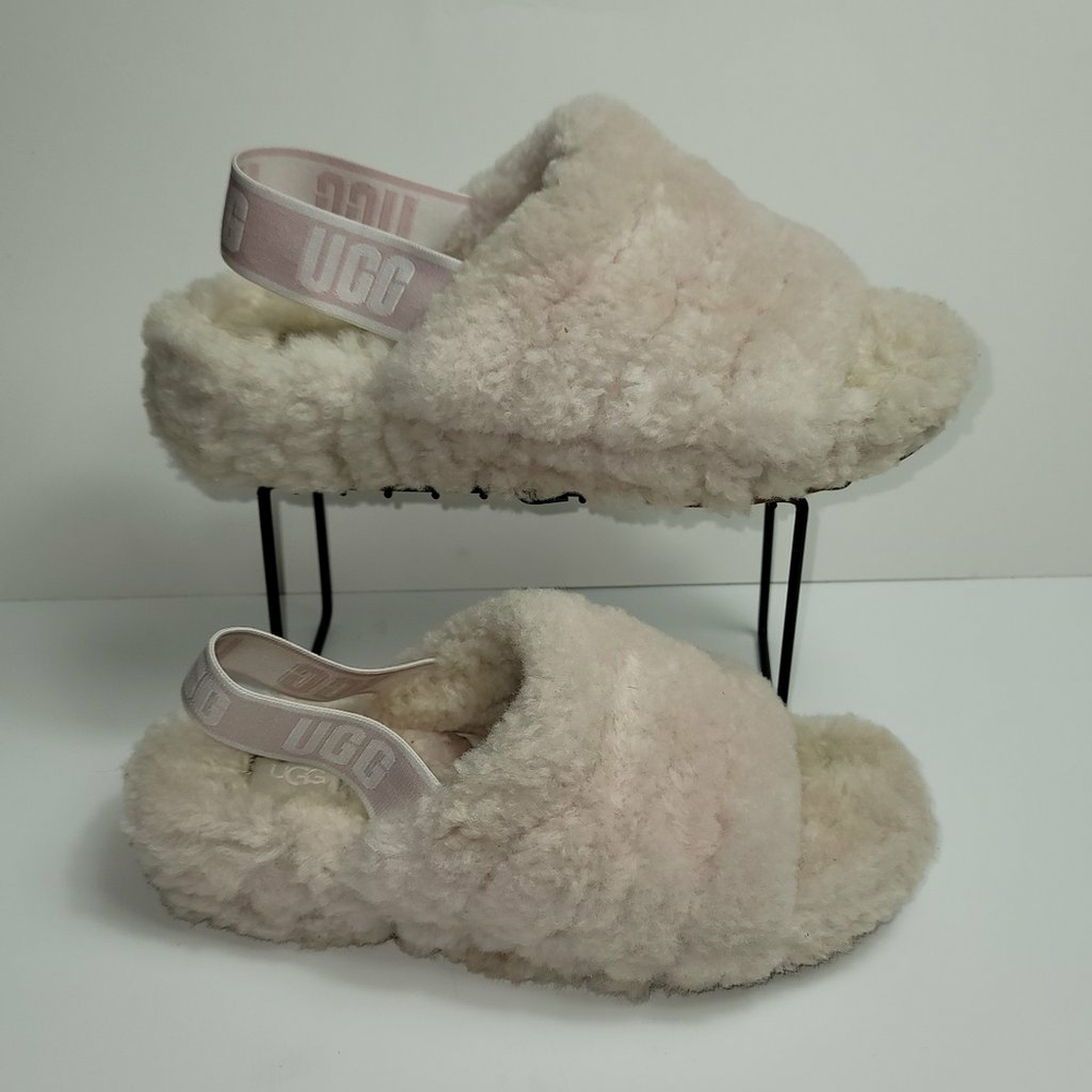 UGG Fluff Yeah Women’s Size 8/39 Pink Slide Slipper Sandals Shoes Sz US 8 UK 6
